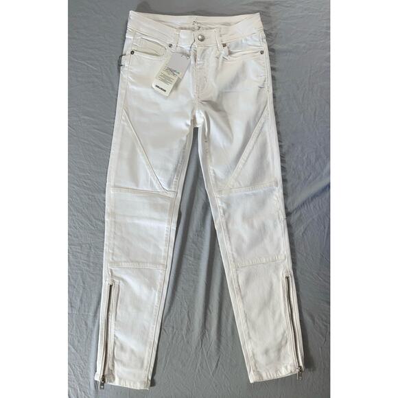 Zadig & Voltaire Single Color Patchwork Zip Cuff Skinny Jeans. Women's 24, NWOT! - Picture 1 of 5